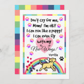 Yellow Labrador Trotting Memorial Card Programm (Vorne/Hinten)