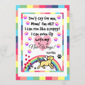 Yellow Labrador Trotting Memorial Card Programm (Vorderseite)