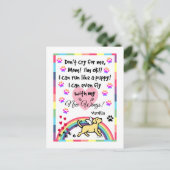 Yellow Labrador Trotting Memorial Postcard Postkarte (Stehend Vorderseite)