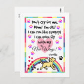 Yellow Labrador Trotting Memorial Postcard Postkarte (Vorne/Hinten)