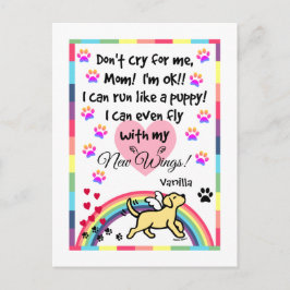 Yellow Labrador Trotting Memorial Postcard Postkarte