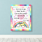 Yellow Labrador Trotting Rainbow Bridge Art Leinwanddruck (Insitu (Holzboden))