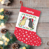 Yellow Labrador und Black Labrador Santas Kleiner Weihnachtsstrumpf