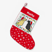 Yellow Labrador und Black Labrador Santas Kleiner Weihnachtsstrumpf (Vorderansicht (hängend))