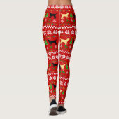 Yellow Labrador und Black Labrador Weihnachten Leggings (Rückseite)