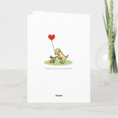 Yellow Labrador und Little Friend Vielen Dank Karte (Rückseite)