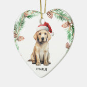 Yellow Labrador Weihnachtsschmuck (Links)