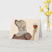 Yellow Labrador Wine Snob Karte (Gelbe Blume)