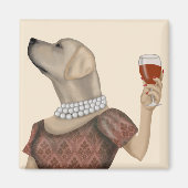 Yellow Labrador Wine Snob Magnet (Vorne)