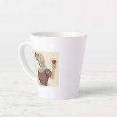Yellow Labrador Wine Snob Milchtasse (Linke Ecke)