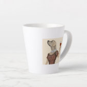 Yellow Labrador Wine Snob Milchtasse (Rechte Ecke)