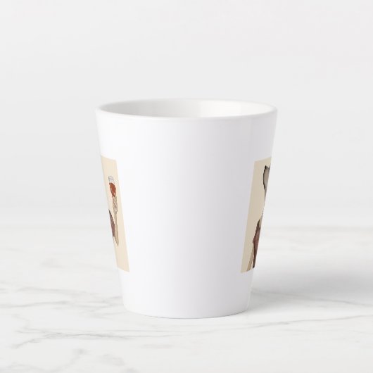 Yellow Labrador Wine Snob Milchtasse (Vorderseite)