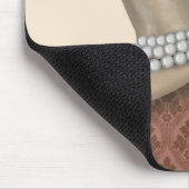 Yellow Labrador Wine Snob Mousepad (Ecke)