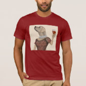 Yellow Labrador Wine Snob T-Shirt (Vorderseite)