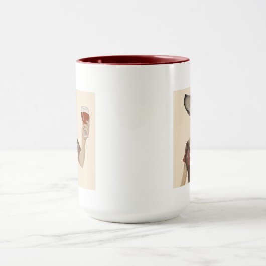 Yellow Labrador Wine Snob Tasse (Zentrum)