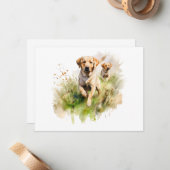 Yellow Labradors in the brush Mitteilungskarte (Vorderseite/Rückseite Beispiel)