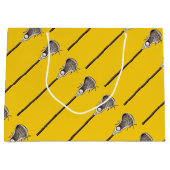 Yellow Lacrosse Große Geschenktüte (Vorderseite)