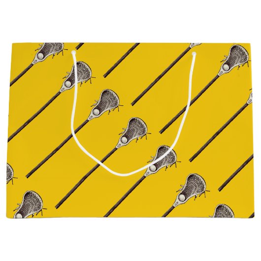 Yellow Lacrosse Große Geschenktüte (Vorderseite)