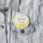 Yellow Lacy Oma-to-Be Baby Duschknopf Button (Beispiel)