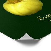 Yellow Lady Slipper Blume Hochzeit Personalisiert Poster (Ecke)