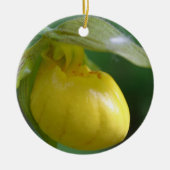Yellow Lady Slipper Blume Ornament (Vorne)
