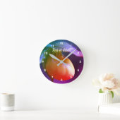 Yellow Lady Slipper Orchid Art Personalisiert Runde Wanduhr (Zuhause)