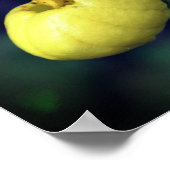 Yellow Lady Slipper Orchid Blume Mirror Abstrakt Poster (Ecke)
