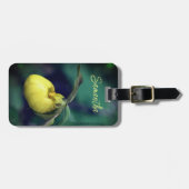 Yellow Lady Slipper Orchid Blume Personalisiert Gepäckanhänger (Vorderseite horizontal)