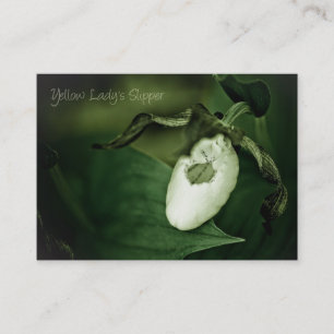 Yellow Lady's Slipper Business Card Visitenkarte