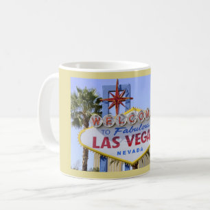 Yellow Las Vegas Nevada Begrüßungszeichen Kaffeetasse