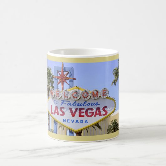Yellow Las Vegas Nevada Begrüßungszeichen Kaffeetasse (Mittel)