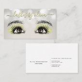 Yellow Lashes Beauty Lash Extension Makeust Visitenkarte (Vorne/Hinten)