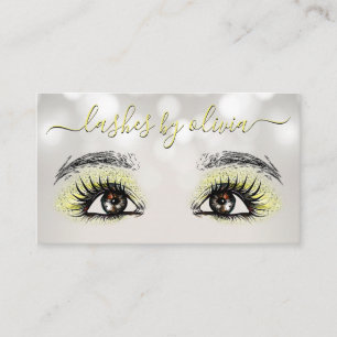 Yellow Lashes Beauty Lash Extension Makeust Visitenkarte