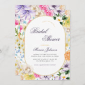 Yellow Lavender Summer Garden Bloom Brautparty Einladung (Vorne/Hinten)