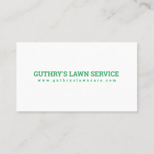 Yellow Lawncare Zero Turn mower Business Card Visitenkarte