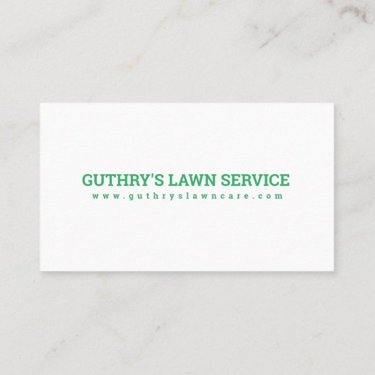 Yellow Lawncare Zero Turn mower Business Card Visitenkarte (Rückseite)