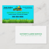 Yellow Lawncare Zero Turn mower Business Card Visitenkarte (Vorne/Hinten)