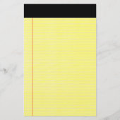 Yellow Legal Pad Black Top Stationierung Briefpapier (Rückseite)