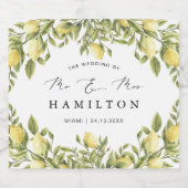 Yellow Lemon amalfi Küste Mittelmeer Hochzeit Bierflaschenetikett (Einzelnes Label)