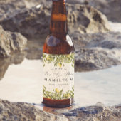 Yellow Lemon amalfi Küste Mittelmeer Hochzeit Bierflaschenetikett