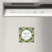 Yellow Lemon and Green Lime Frucht Pattern Event Magnet (In Situ (Geschirrspüler))