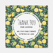 Yellow Lemon and Green Lime Frucht Pattern Event Magnet (Vorne)