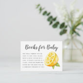 Yellow Lemon Baby Showbuchanfrage Begleitkarte (Stehend Vorderseite)