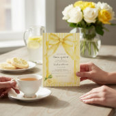 Yellow Lemon & Bow "Main Squeeze" Bridal Shower  Einladung