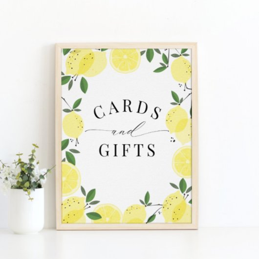 Yellow Lemon Brautparty Cards & Gifts Zeichen Poster