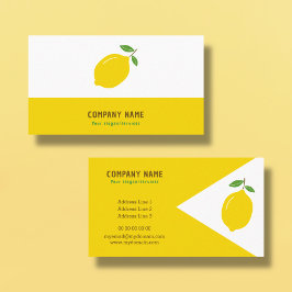 Yellow Lemon Business Card Visitenkarte