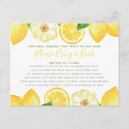 Yellow Lemon Citrus Bringen Sie eine Babydusche mi Einladungspostkarte