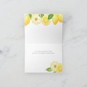 Yellow Lemon Citrus Floral Dusche Danke (Innenseite)