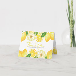 Yellow Lemon Citrus Floral Dusche Danke