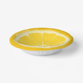 Yellow Lemon Citrus Fruit Slice Artistic Pappteller (Gewinkelt)